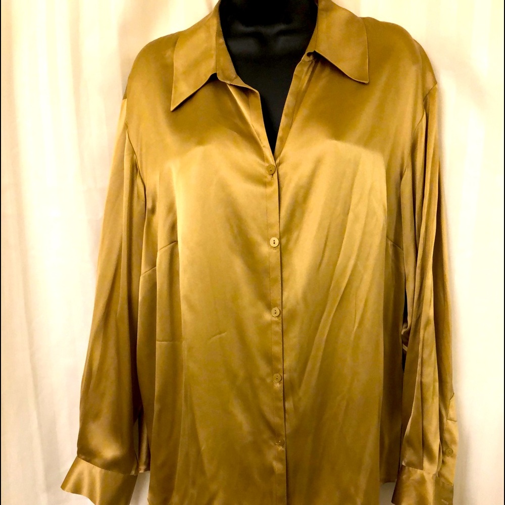 Women Style & Company Collection 100% Silk Blouse